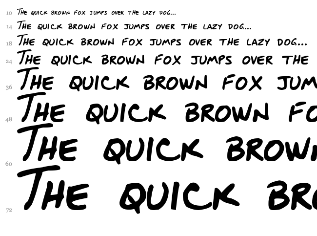 DJB Blueprint font waterfall